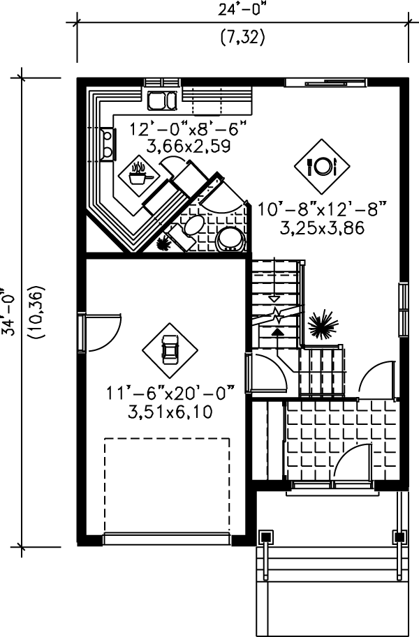 Victorian Floor Plan - Main Floor Plan #25-292