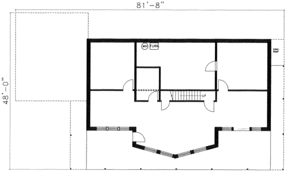 Home Plan - Modern Floor Plan - Lower Floor Plan #117-135