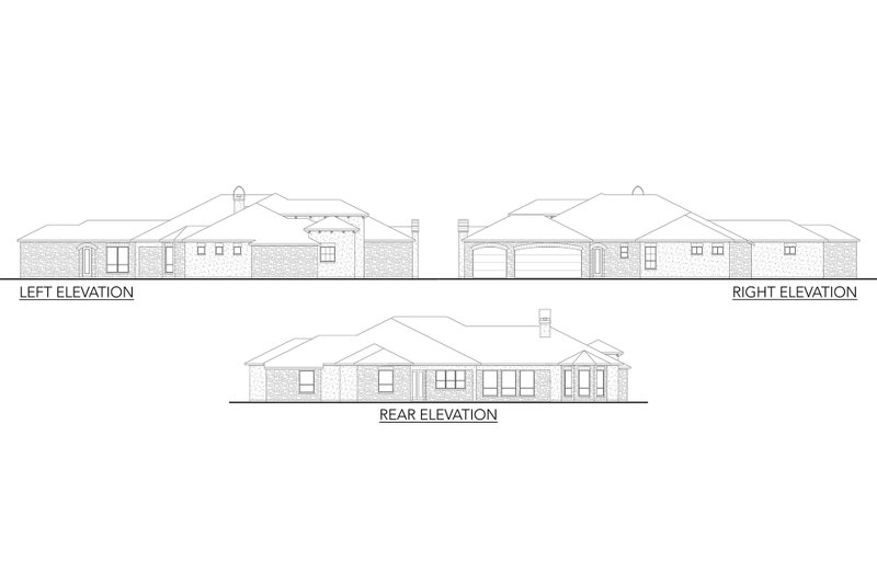 Architectural House Design - Exterior - Other Elevation for Mediterranean House Plan #80-213 - 5 bed, 5 bath