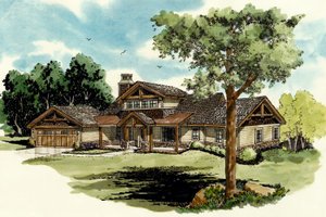 Country Exterior - Front Elevation Plan #942-24