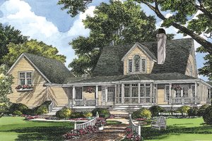 Exterior - Rear Elevation for Colonial House Plan #929-50 - 3 bed, 2.5 bath