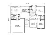 Ranch Style House Plan - 3 Beds 2 Baths 1594 Sq/Ft Plan #22-587 