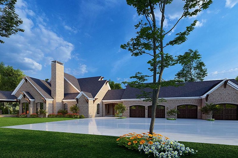 Architectural House Design - Exterior - Rear Elevation for Country House Plan #923-39 - 5 bed, 5.5 bath