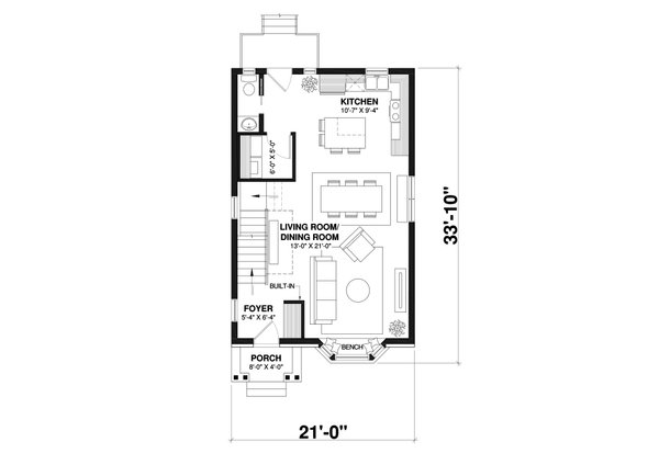 House Plan Design - European Floor Plan - Main Floor Plan #23-2103