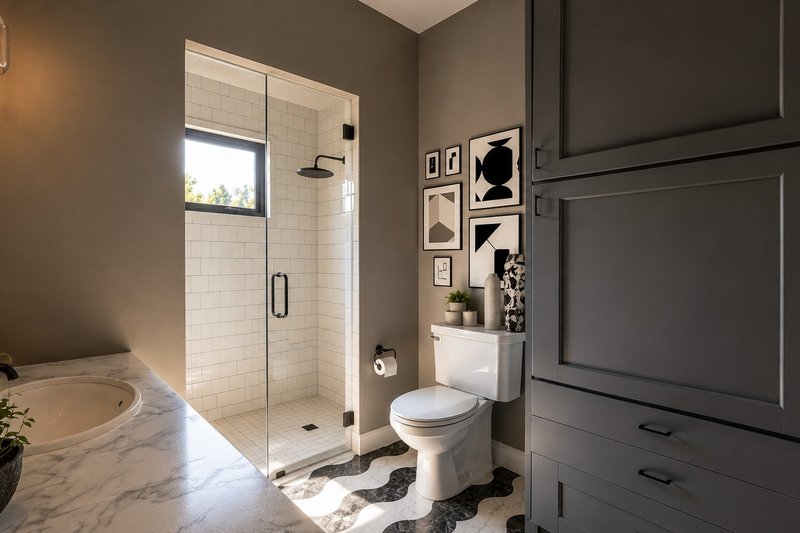 Architectural House Design - Interior - Master Bathroom 1 for Contemporary House Plan #1064-490 - 2 bed, 2.5 bath
