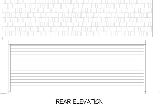 Exterior - Rear Elevation for Traditional House Plan #932-679, 0.5 bath