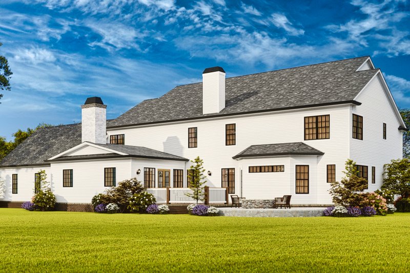 Dream House Plan - Exterior - Rear Elevation for Traditional House Plan #54-720 - 6 bed, 4 bath