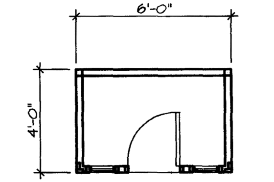 Floor Plan - Main Floor for European House Plan #23-456, 0 bath