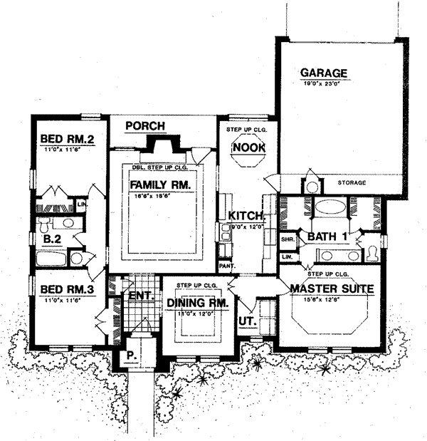 House Plan Design - European Floor Plan - Main Floor Plan #40-300