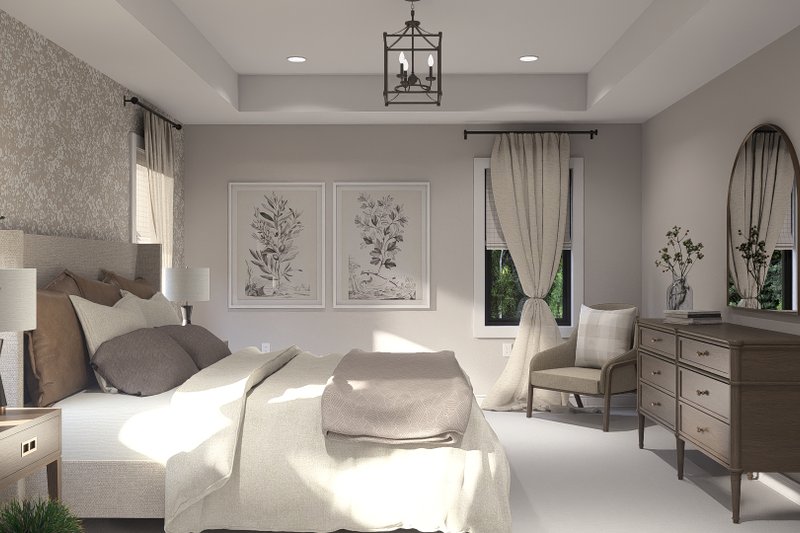 House Blueprint - Interior - Master Bedroom 1 for Traditional House Plan #455-775 - 4 bed, 3.5 bath