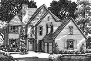 European Exterior - Front Elevation Plan #141-102