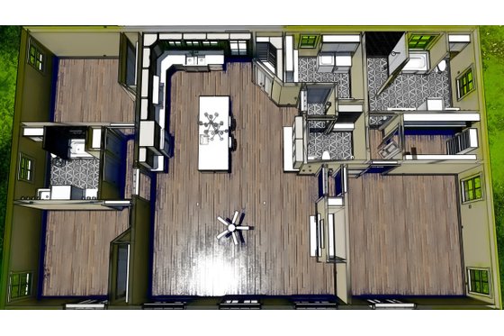Floor Plan - Other Floor 3 for Bungalow House Plan #44-238 - 2 bed, 2 bath