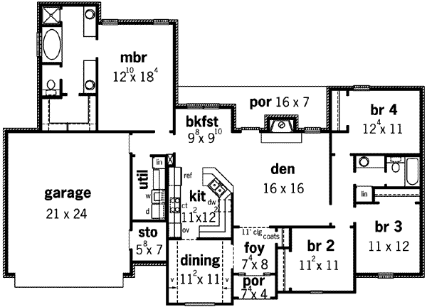 European Floor Plan - Main Floor Plan #16-281