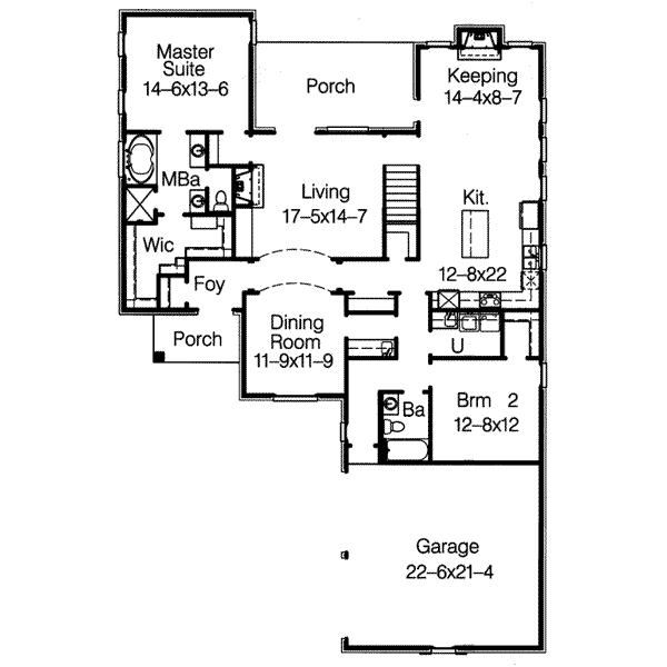 House Blueprint - European Floor Plan - Main Floor Plan #15-272