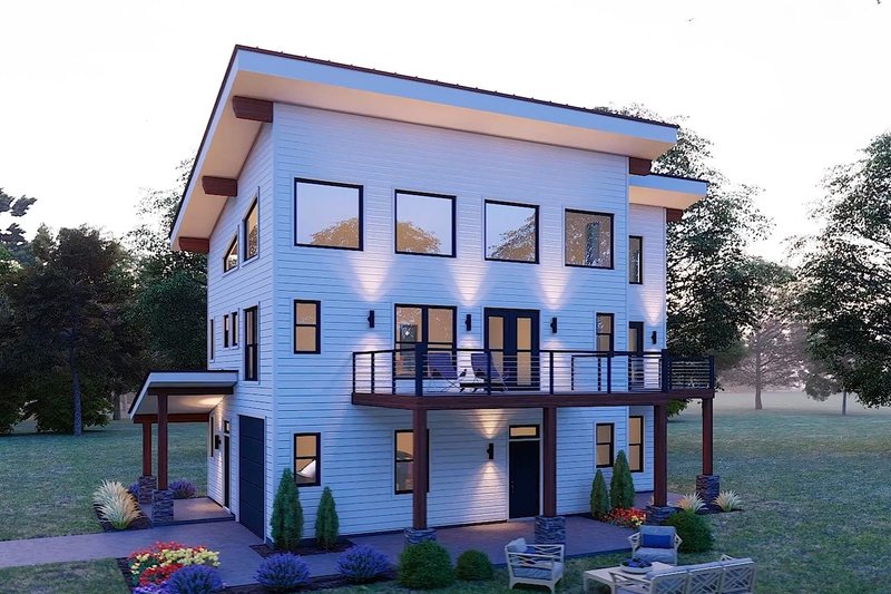Home Plan - Exterior - Front Elevation 3 for Contemporary House Plan #932-1224 - 3 bed, 3.5 bath