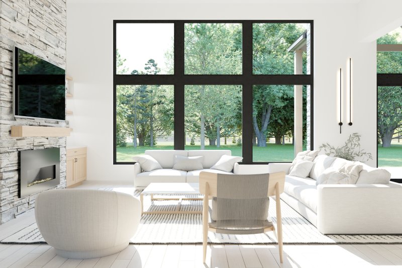 House Blueprint - Interior - Family Room 1 for Country House Plan #1089-37 - 3 bed, 2.5 bath