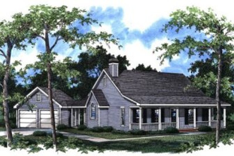 Architectural House Design - Country Exterior - Front Elevation Plan #41-112