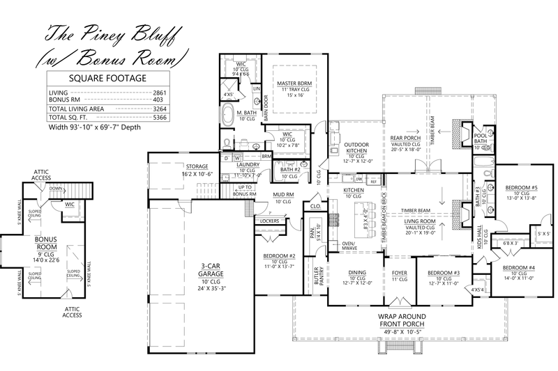 Architectural House Design - Floor Plan - Other Floor for Farmhouse House Plan #1074-5 - 5 bed, 3.5 bath