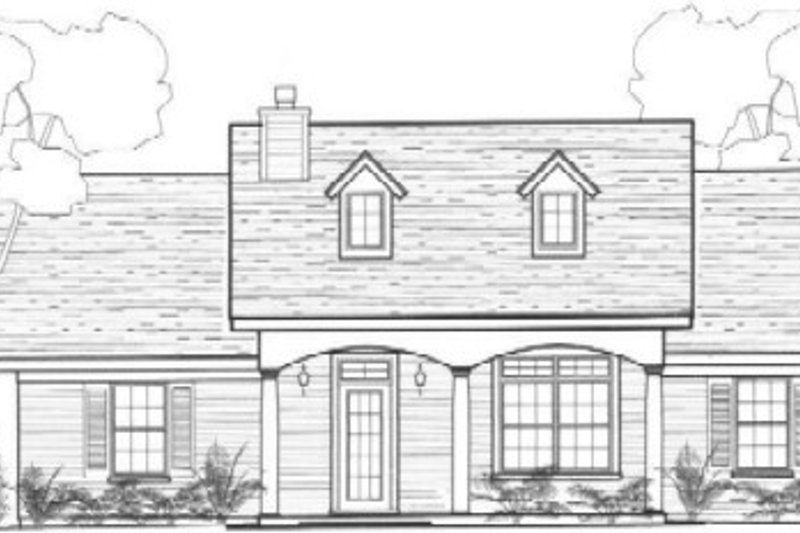 Architectural House Design - Colonial Exterior - Front Elevation Plan #14-249