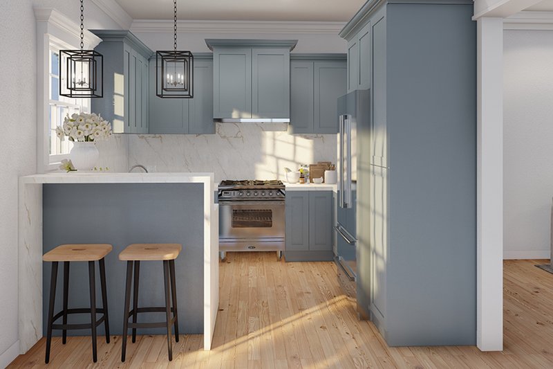 House Design - Interior - Kitchen for Cottage House Plan #17-1052 - 3 bed, 2 bath