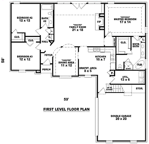 Traditional Floor Plan - Main Floor Plan #81-13761