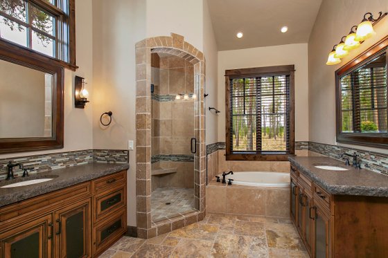 Craftsman style house design, Master bathroom photo