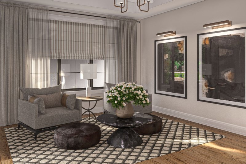 House Design - Interior - Family Room 1 for Modern House Plan #455-450 - 5 bed, 4.5 bath
