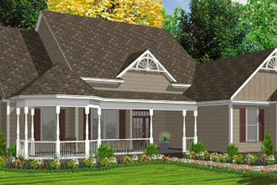 Exterior - Front Elevation for Victorian House Plan #63-163 - 5 bed, 3 bath