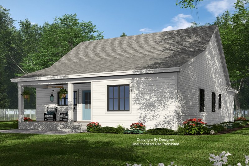 House Design - Exterior - Rear Elevation 1 for Farmhouse House Plan #51-1398 - 3 bed, 2 bath