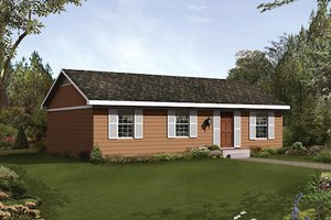 Cottage Exterior - Front Elevation Plan #57-243