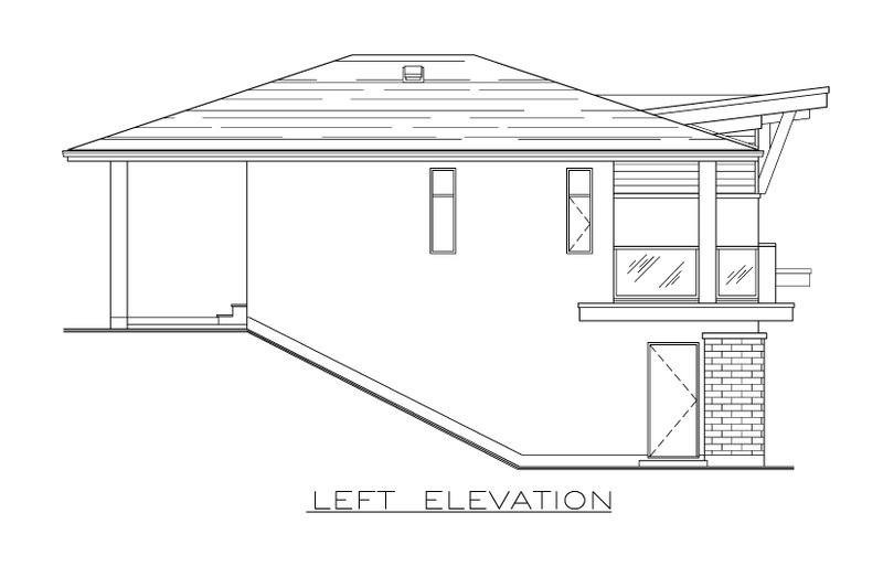 Dream House Plan - Exterior - Other Elevation for Contemporary House Plan #1100-96 - 3 bed, 2 bath