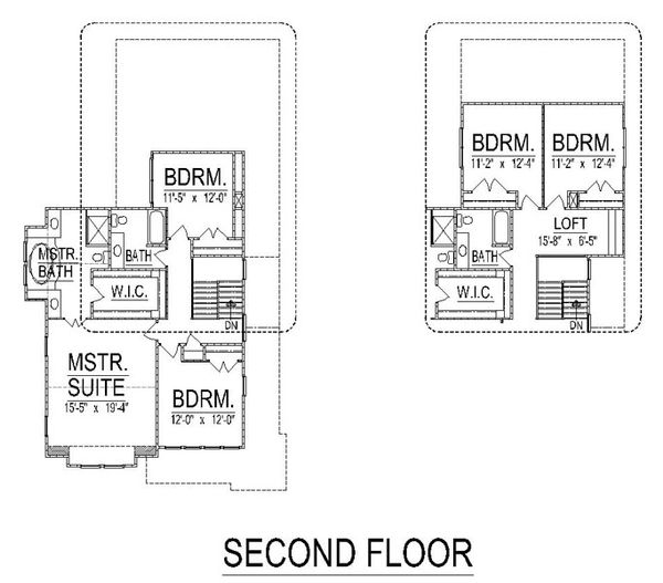 Craftsman Floor Plan - Upper Floor Plan #458-15