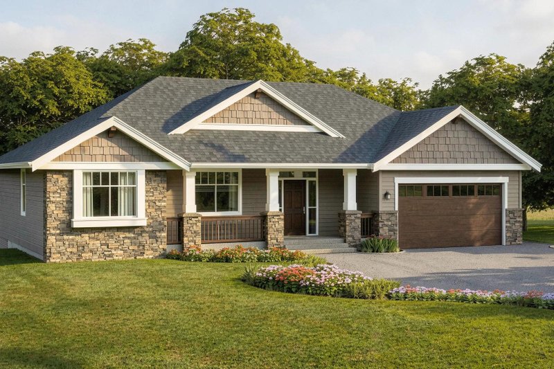 Dream House Plan - Exterior - Front Elevation 2 for Craftsman House Plan #1100-108 - 3 bed, 2 bath