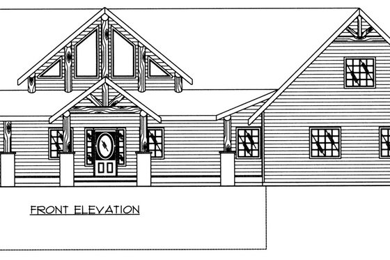 Exterior - Front Elevation 3 for Craftsman House Plan #117-1089 - 3 bed, 2.5 bath