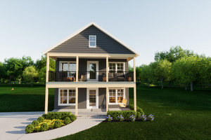 Country Exterior - Front Elevation Plan #1116-24