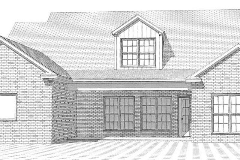 Home Plan - Exterior - Rear Elevation for European House Plan #63-316 - 4 bed, 3 bath
