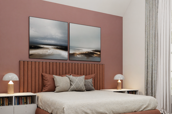 Interior - Master Bedroom for Farmhouse House Plan #54-673 - 3 bed, 2 bath