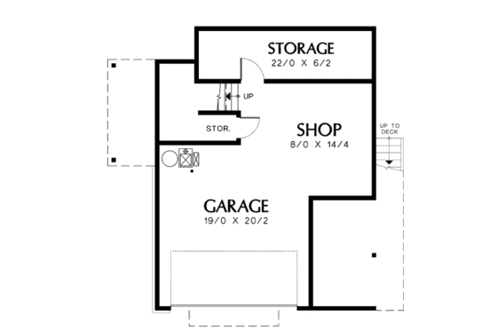 Floor Plan - Lower Floor for Craftsman House Plan #48-438 - 3 bed, 2.5 bath
