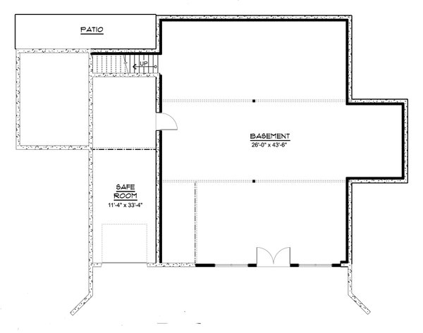 Traditional Floor Plan - Lower Floor Plan #1064-180