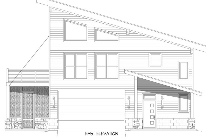 House Blueprint - Exterior - Other Elevation 1 for Contemporary House Plan #932-548 - 2 bed, 2.5 bath