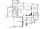 Mediterranean Style House Plan - 5 Beds 4 Baths 4308 Sq/Ft Plan #80-130 