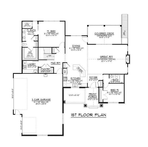 House Blueprint - Barndominium Floor Plan - Main Floor Plan #1064-281