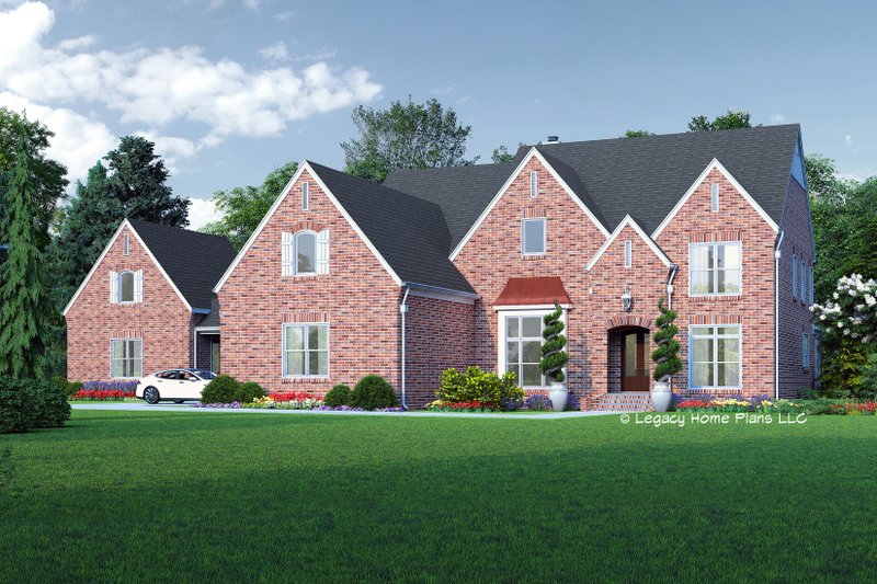 Architectural House Design - Exterior - Front Elevation 3 for Southern House Plan #932-843 - 5 bed, 4.5 bath