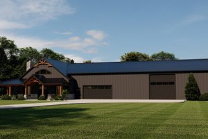 Barndominium Exterior - Front Elevation Plan #1064-198