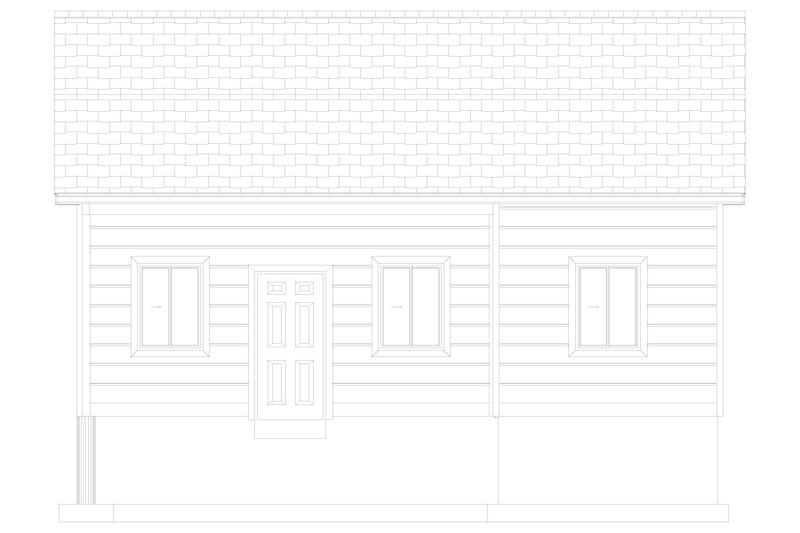 House Blueprint - Exterior - Other Elevation 2 for European House Plan #1060-124, 0 bath