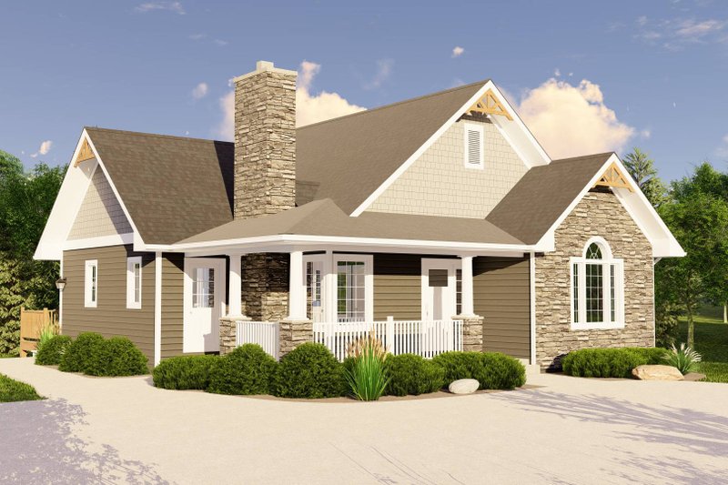 Dream House Plan - Craftsman Exterior - Front Elevation Plan #1064-45