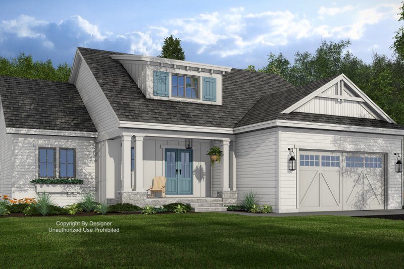 House Blueprint - Farmhouse Exterior - Front Elevation Plan #51-1410