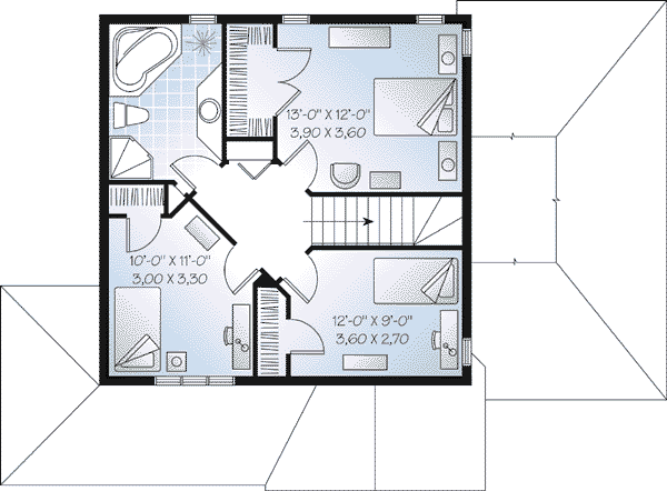 House Plan Design - Country Floor Plan - Upper Floor Plan #23-482