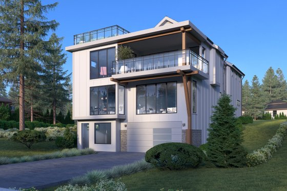 Exterior - Other Elevation for Contemporary House Plan #1066-100 - 5 bed, 4 bath