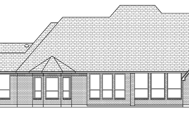 Architectural House Design - Exterior - Rear Elevation for European House Plan #84-612 - 4 bed, 3 bath